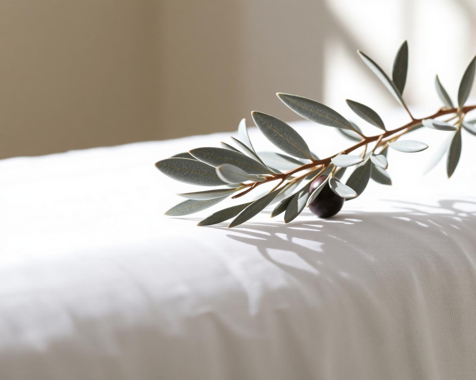 Dettaglio elegante: ramo d'ulivo